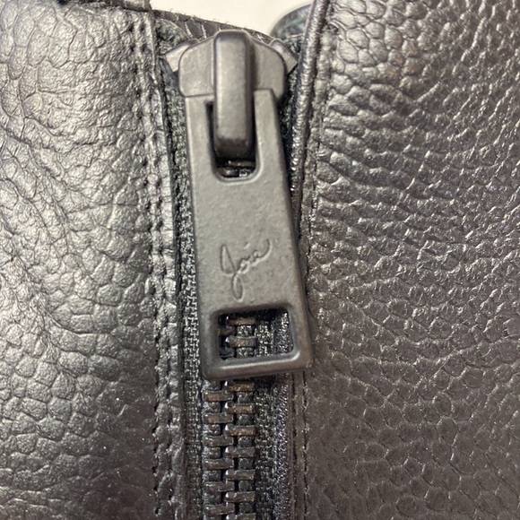 Joie Gwen black embossed leather open toe booties size 7 - Picture 8 of 10